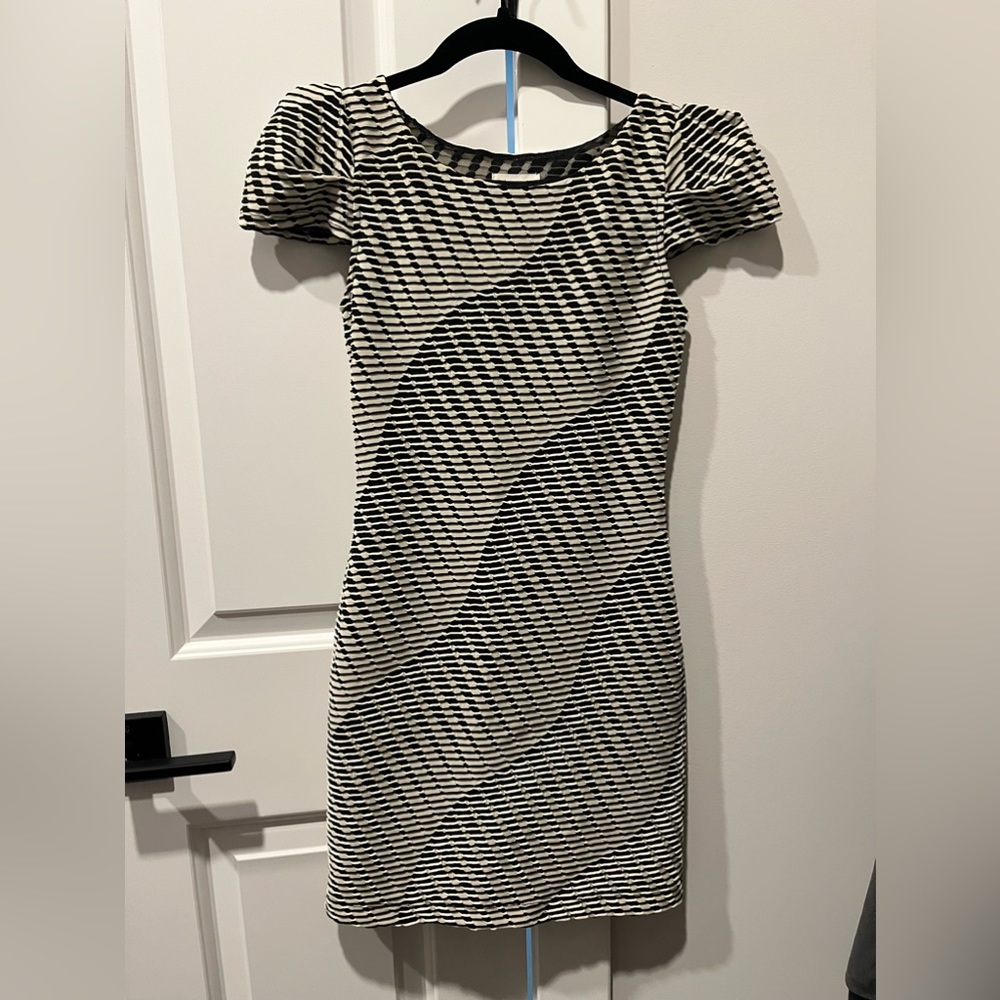 Silence and Noise XS cream and black dress
